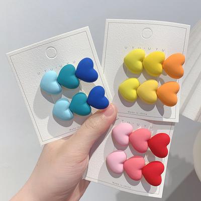 Candy Color Love Sponka detská Dievčenská Spona do vlasov Spona do vlasov Pokrývky hlavy Pokrývka hlavy Dievčatko Letná ofina