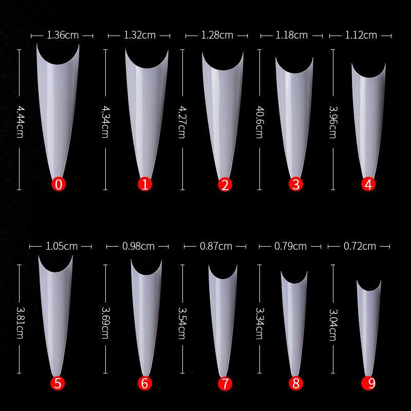 600Pcs Oval Full Coverage False Nails Acrylic Artificial Push-Type Nail Art Almond-Shaped Short Nail Tips Nail Tools