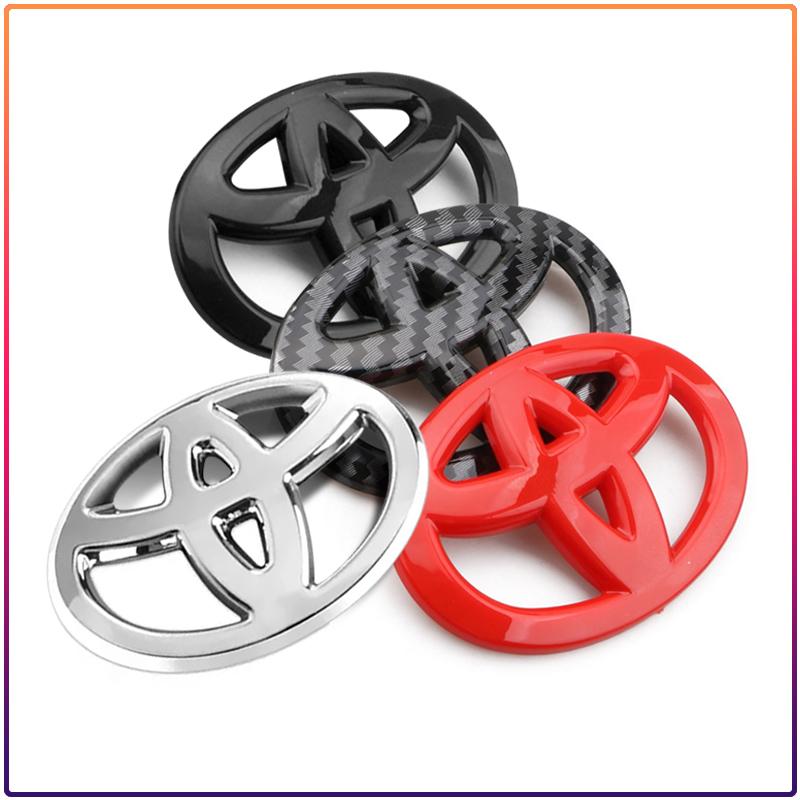 1Pcs Car Steering Wheel Emblem Badge Decal Sticker Auto Styling Decor Fit For Toyota Fortuner Chr Verso Prius Hiace Yaris Trd Corolla
