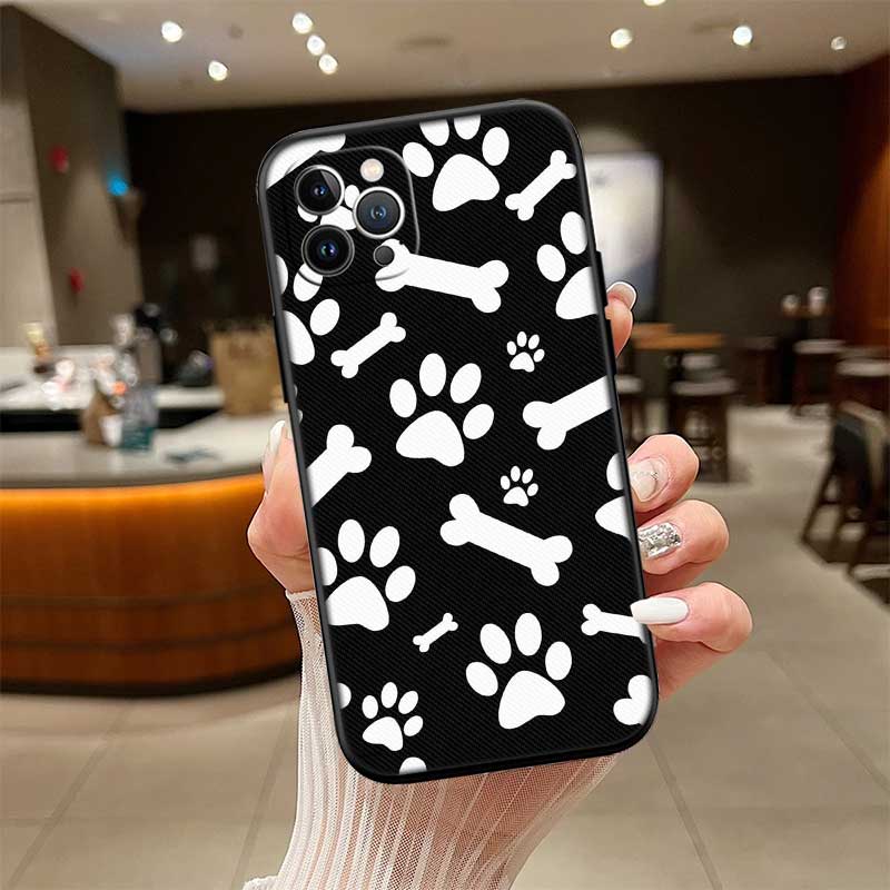 

NH19 dog footprint Paw New High-End Shell Phone Case for iPhone 16 15 14 13 12 Pro Max Plus Mini iPhone 16 Pro Max