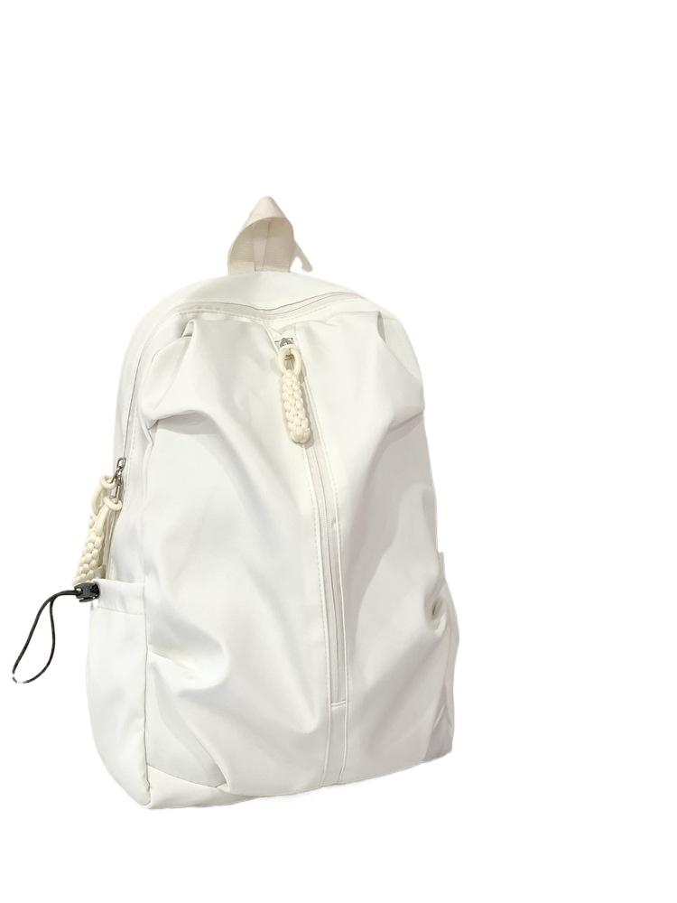 

Student Backpack Durable Nylon Casual Daypack Waterproof Lightweight Backpack for School Travel Hiking белый