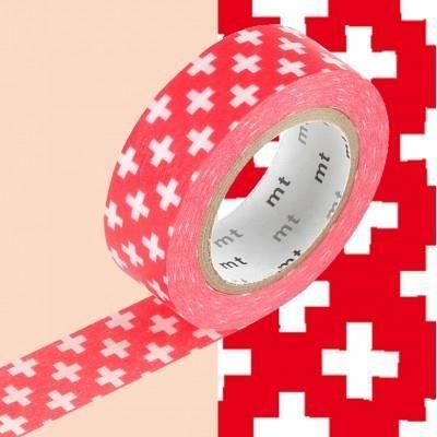 Masking Tape - ORIGINAL - Croix Rouge - 15 mm - Papier Washi - Décoratif