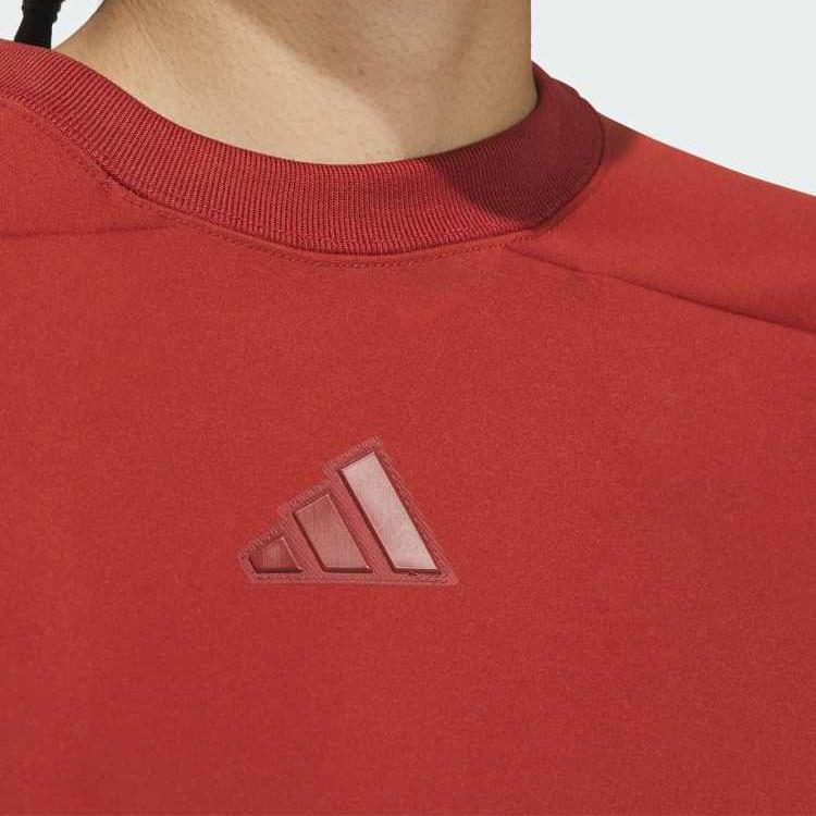 Adidas Casual Sports Series Skin-Friendly Comfortable Fashion Long Sleeve Sweatshirt Women tops Soft-Red JM8763