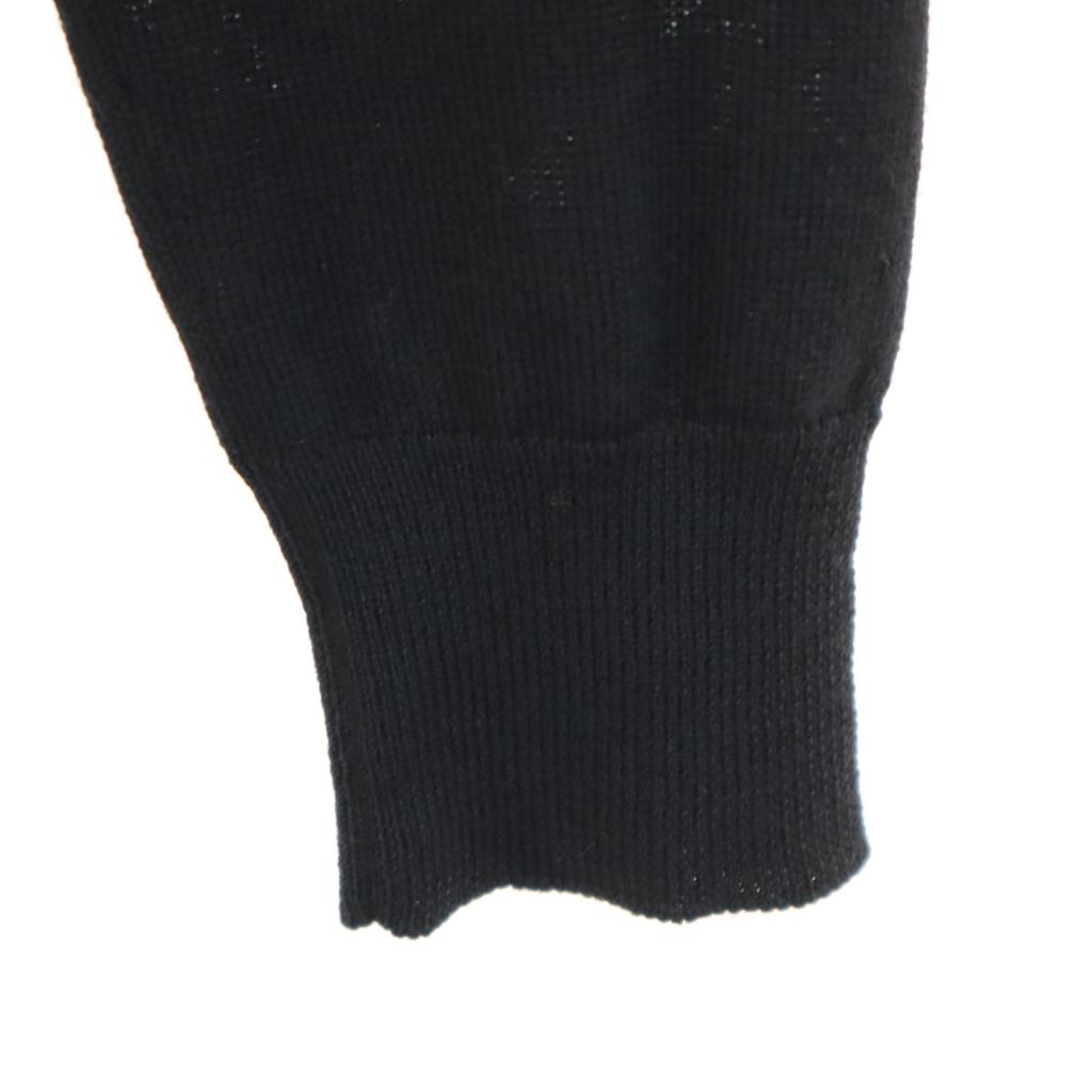 PRADA Long sleeve V neck knit cardigan 38 black Women Used