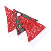 Festive Thick Red Plaid Santa Hat Plush Snowflake Christmas Decoration Cap