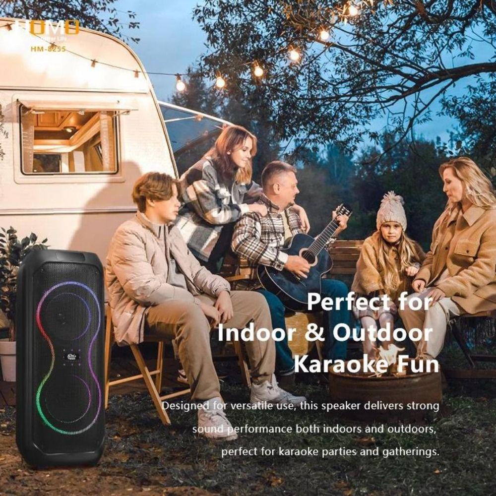 RGB Light Charging Karaoke Set with Wireless Microphone Big Speaker New Bluetooth Speaker