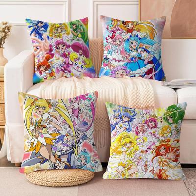 Anime  Smile PreCure Cushion Cover Car Throw Pillow Case For Sofa Car Christmas Gift 40x40cm 45x45cm