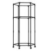 Freestanding Indoor Rolling Clothes and Coat Rack with Hanger and Drying Features