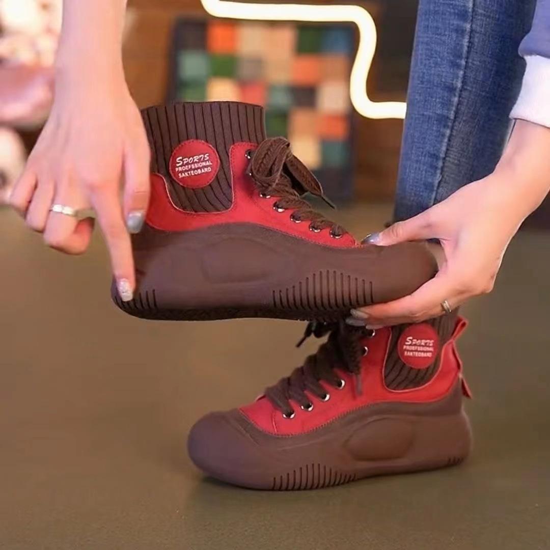 Новые вязаные эластичные тонкие женские сапоги — фото 6