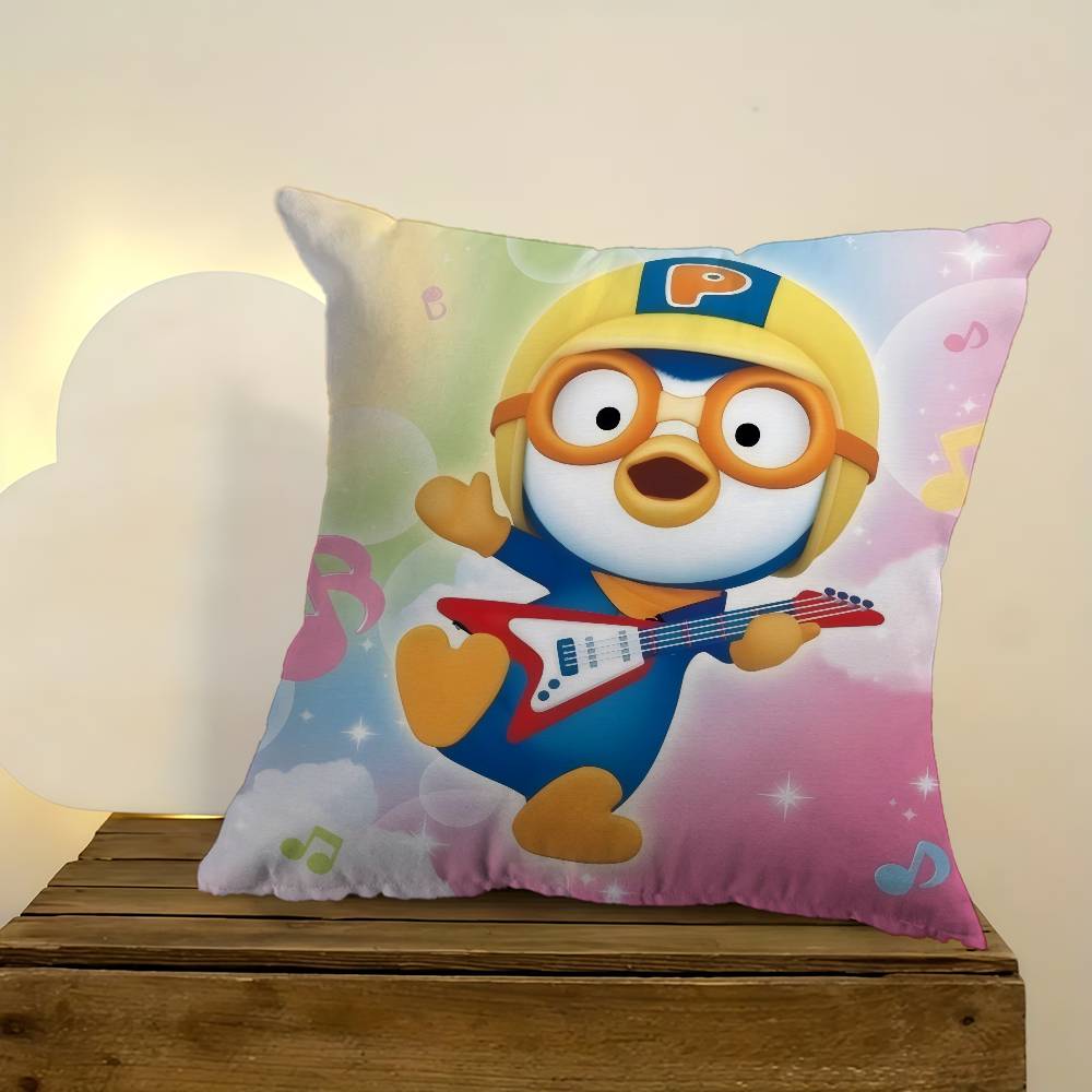 Anime Cute Pororos Maple Design Cushion Cover Happy Autumn Harvest Decor Holiday Decorati Pillow Cover