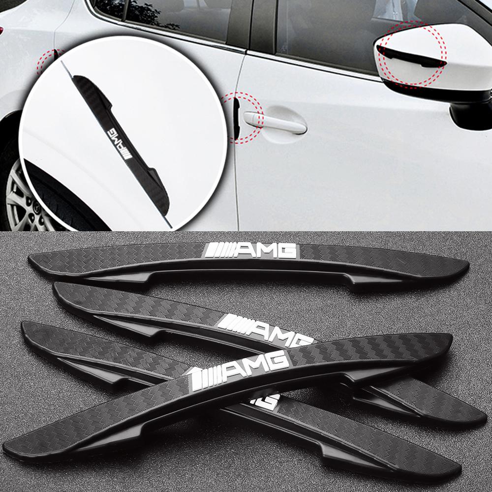 4Pcs Car Door Edge Anti-Collision Protector Sticker Bumper Strips For Mercedes Benz AMG A C D B S Class W126 C260 W169 W212 W221 UT8