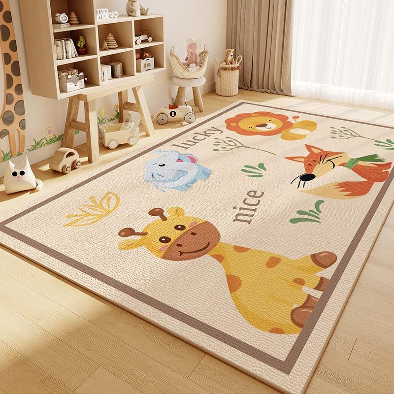 Cute Animal Pig Patterns Carpet Children's Bedroom Crawl Soft Mat Non Slip Sofa Floor Large Area Decor Rug Home Indoor Doormats