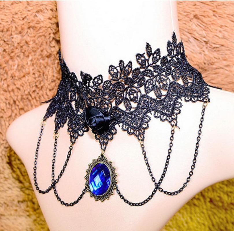 Lace Jewelry, European and American Lace Necklace, Versatile Neck Chain