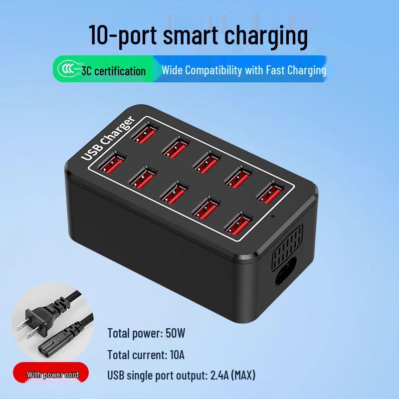USB Multi-Port Charging Station: Fast Multi-Device Charger with Universal Power Strip