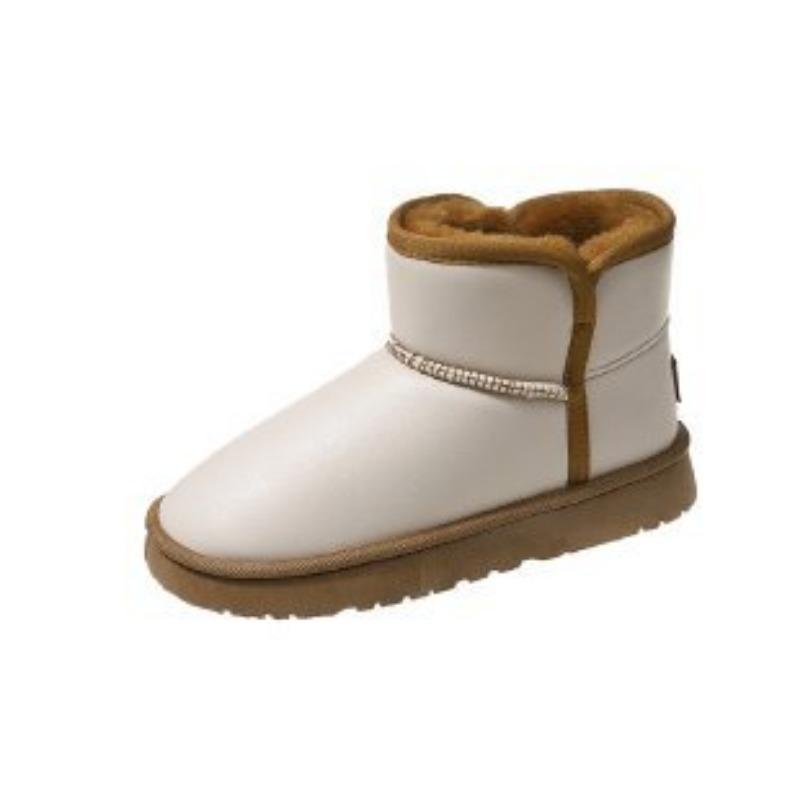 Thick-soled Short Snow Boots Women's Autumn and Winter New Cotton Boots Large Size Comfortable Round Head Velvet Thermal Cotton Shoes