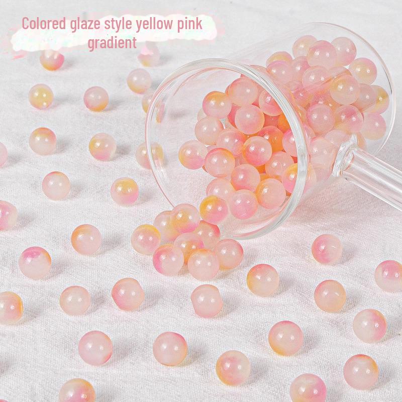 8mm Jade Glass Flower Beads for DIY Bracelets and Accessories
