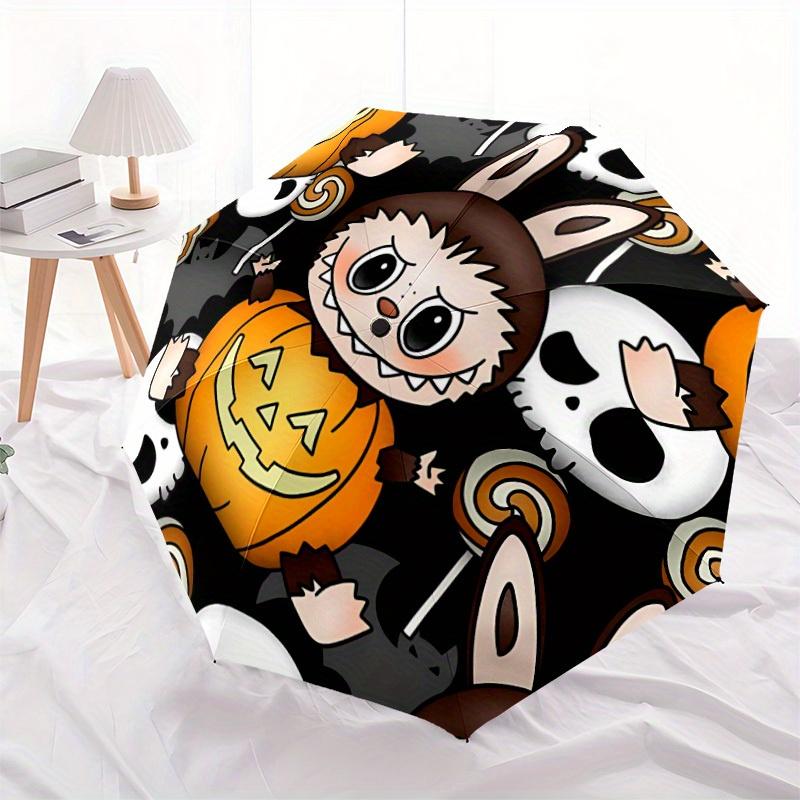 1pc Halloween Labubu Automatic Opening/closing Umbrella, Foldable Sunshade, Perfect Gift for Friends, Durable Handle yy250812072