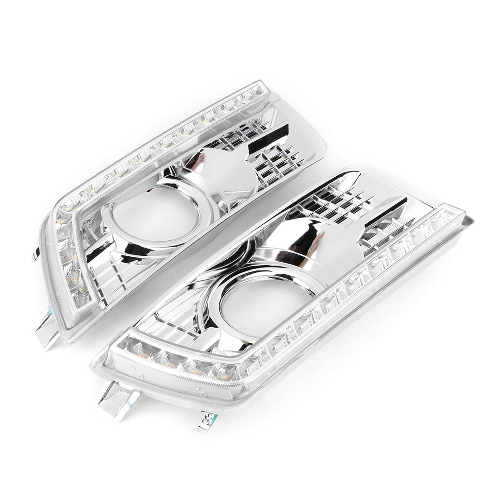 

2 Pcs Daytime Running Lamp 6000 6700K Yellow White Lamp DC12V for Cadillac