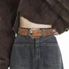 Unisex Retro Brauner Ledergürtel mit Spicy Girl Aufdruck