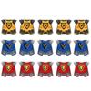 MOC Medieval Red Lion Black Eagle Castle Soldier Knight Horse Mount Building Block Military Figure Vest Armor Flag Toy Gift B036