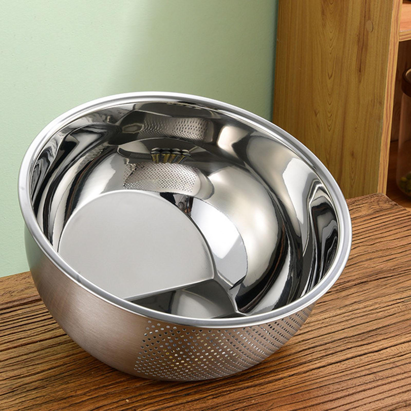 

Ситечко для мойки риса, небольшой дуршлаг, универсальный универсальный дуршлаг из нержавеющей стали с боковыми сливами для очистки