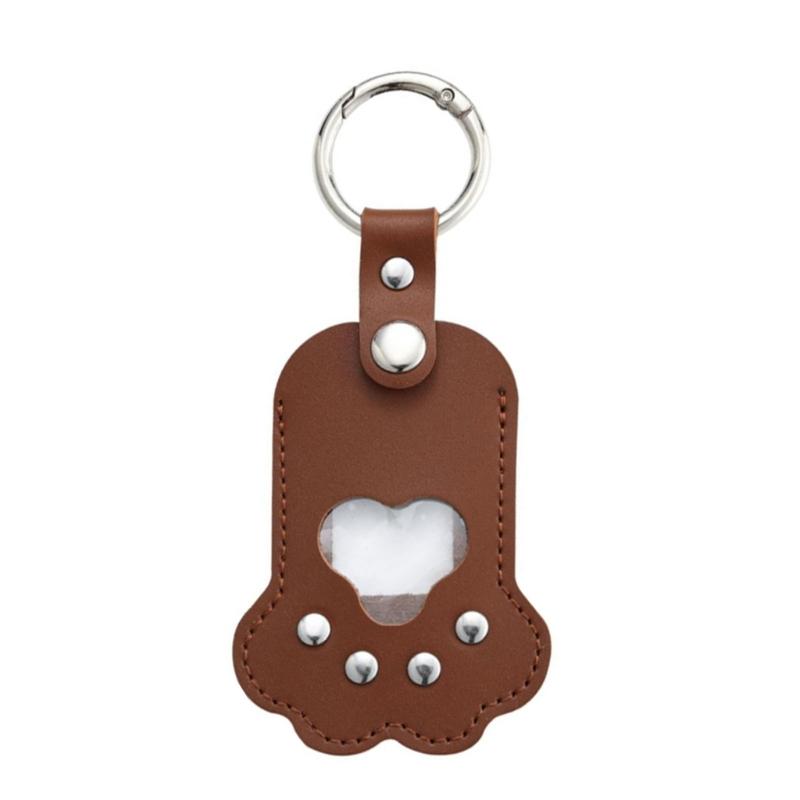 Pet Furs Memorial Keychains Dog Cats Hair Keepsakes Holder Engraved Pet Loss Gift Pet Hair Container Keyring Keepsakes