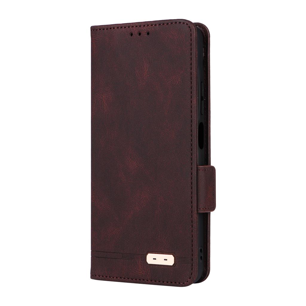 For vivo Y39 5G Case Leather Wallet Flip Phone Cover with Hardware Decor