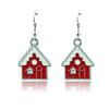 2018 European & American Style Christmas House Earrings Jewelry
