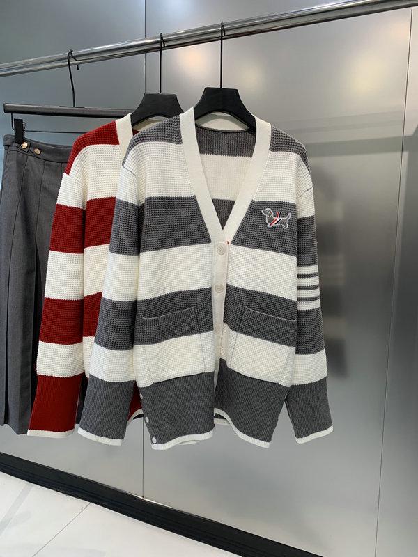 

THOM BRASSY 1886 Вязаный кардиган в полоску Puppy с четырьмя полосками In Stock серый