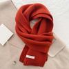 Solid Color Long Thickened Neckscarf Cold-proof Winter Warmer Scarf Knitting Wool Scarf  Autumn