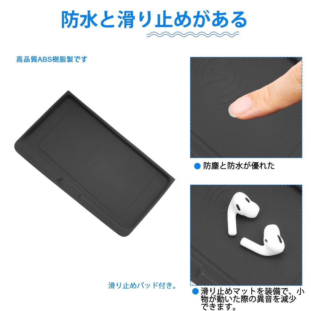 SHAOHAO Wireless Charging Tray Mat for Toyota Alphard 40 Series and Vellfire 40 Series Console Rubber Alphard 40 Vellfire 40 Car Supplies (4th