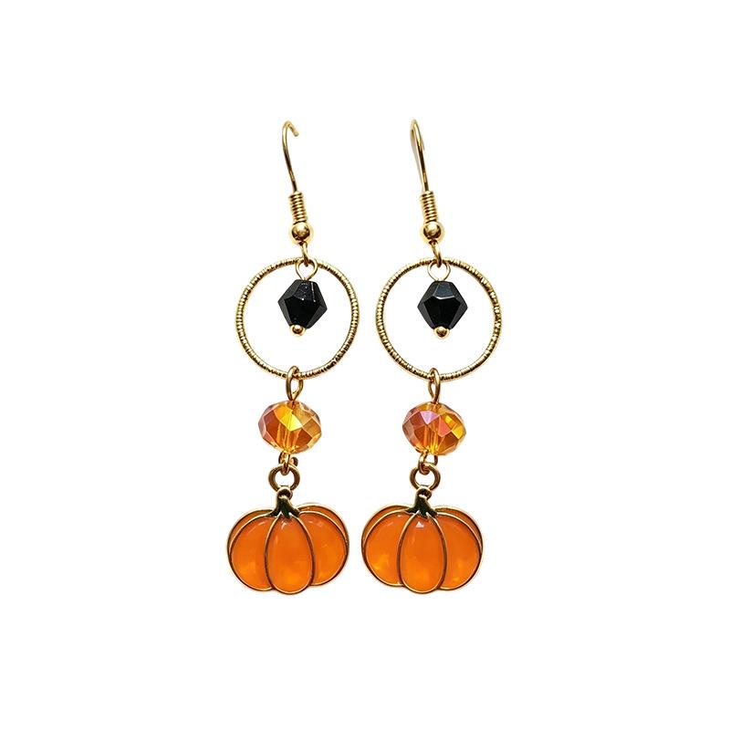 European Halloween Earring Set: Spider, Skull, Pumpkin Styles for a Festive Atmosphere