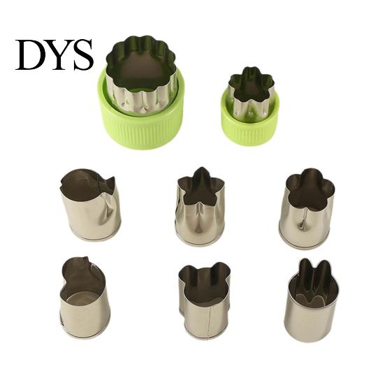 Dessert Mold 8Pcs/Set Cookie Cutter Heat-resistant Non-stick Anti-Deform Quick Demoulding Cake Embossing Die DIY Flower Animal Biscuit Kitchen Tool