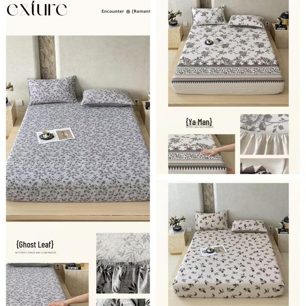 Retro-Stil Rutschfeste Weiche Leinen-Baumwolle Spannbettlaken, Doppellagige Crinkle-Gaze, Schrumpffrei, Atmungsaktiv, Verdickte Tagesdecke R