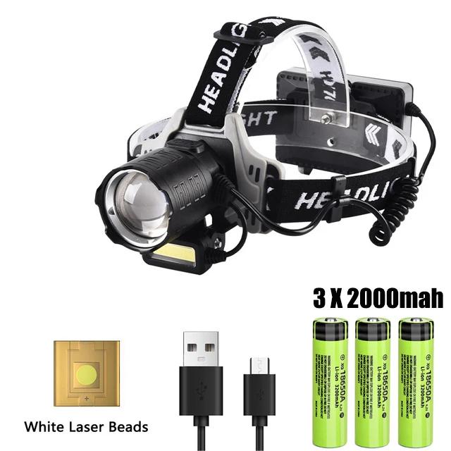 Strong LED Headlights Intelligent Sensors Flashlights Outdoor Camping Night Fishing Lighting Torches Variable Focus Lanterns
