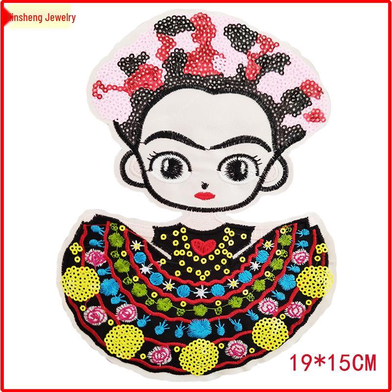 Mexican Figure Sequin and Towel Embroidered Fashion Accessories