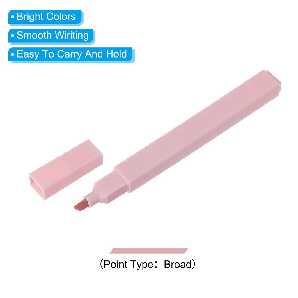 PATIKIL Highlighter Set of Marker Pens for Office and Everyday Style Available in and Blue Pens, 6, Quick-Drying, Wide-Fill Use, 1, Pink, Gray,