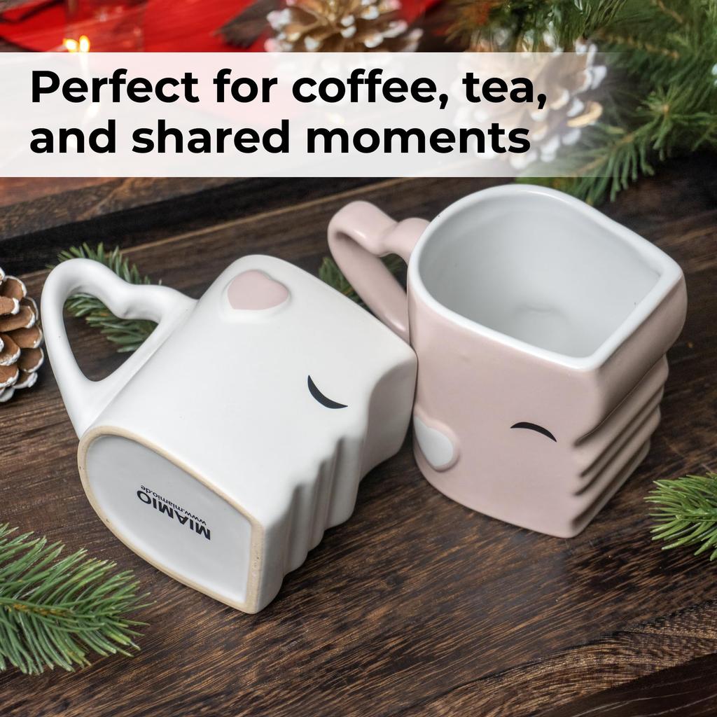 MIAMIO Coffee Boxed Kissing Coffee Cup - Mug/Gift (Pink)