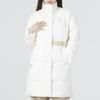 Puma Piumino Monocolore Stampa Logo Collo Alto Lunghezza Media Calda Giacca in Piuma, da Donna, Bianco Sporco