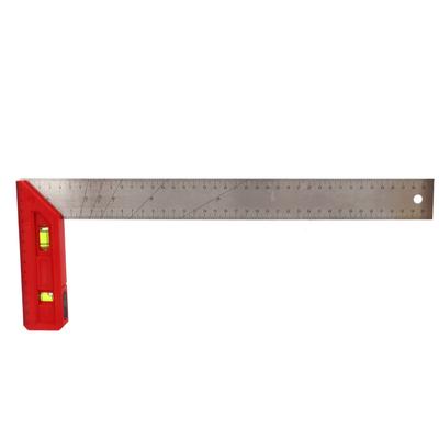 Woodworking Square Carpenter Professional Measurement Ruler 90 45 Degree with Level Bubble 40cm