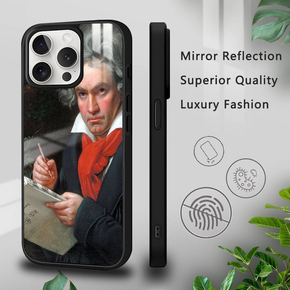 

Ludwig Van Beethoven Phone Case For iPhone 16 15 14 13 12 11 Pro Xs Max Mini Plus Celulares Hard Funda iphone12