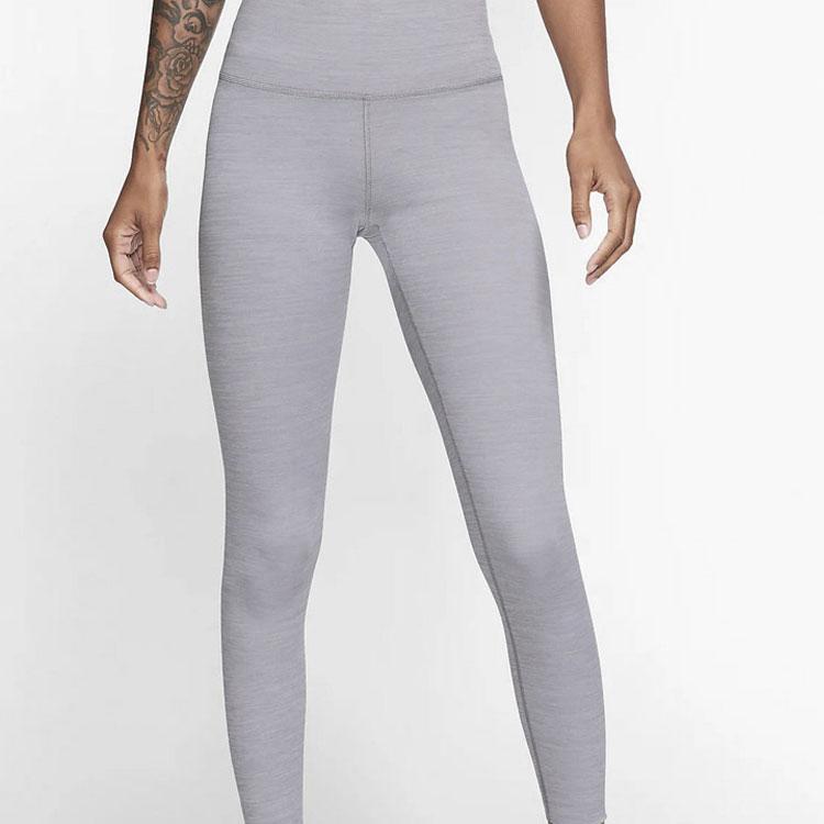 Nike Yoga Luxe Infinalon Cropped Shark Leggings Women Bottoms Gray CJ3802-073
