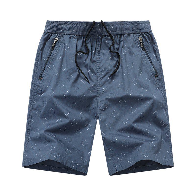 

Summer Casual Men s Korean Style Zipper Pocket Shorts - Trendy Printed Design for All Ages 3XL