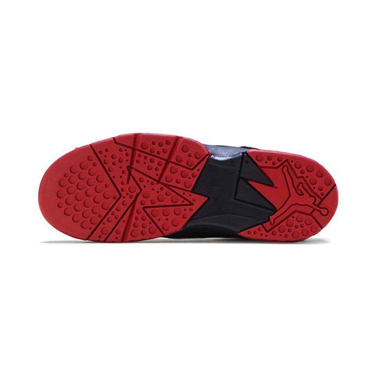 Jordan True Flight Lace-Up Round Toe Non-Slip Shock Absorbing Wear-Resistant High-Top Basketball Shoes Kids Sneakers Black Red 343796-062