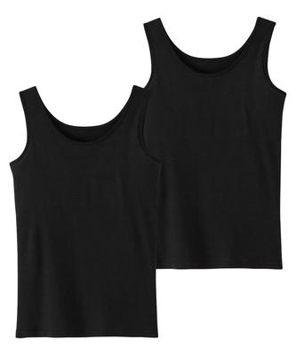 Cotton Soft Padded Tank Tops of Size 160 Children's 100% (Set 2) (Girls) Black,