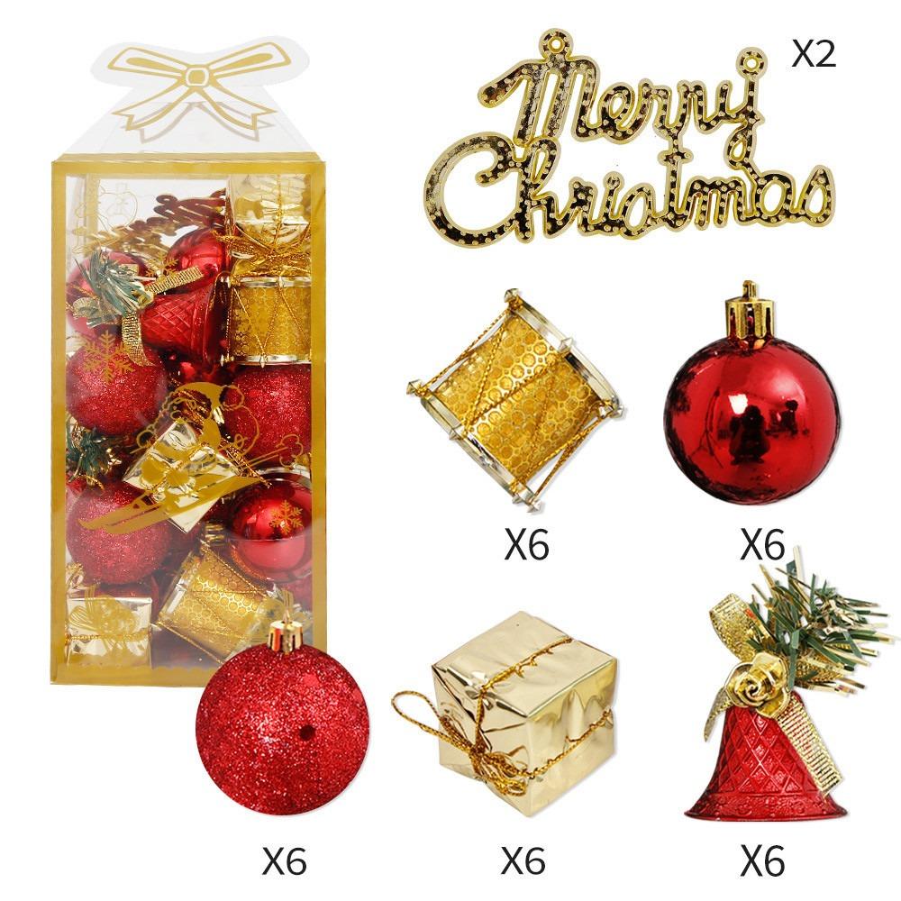 26/32PCS Multicolor Hanging Pendants Mixed Pattern Xmas Tree Decoration  Festival Ornament