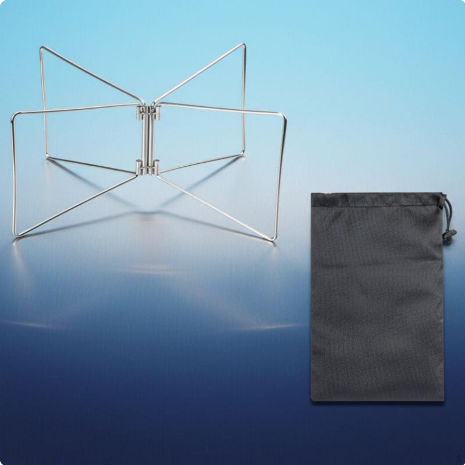 Folding Beverage Stand Foldable Design Metal Frame Compact Storage Container Rack for