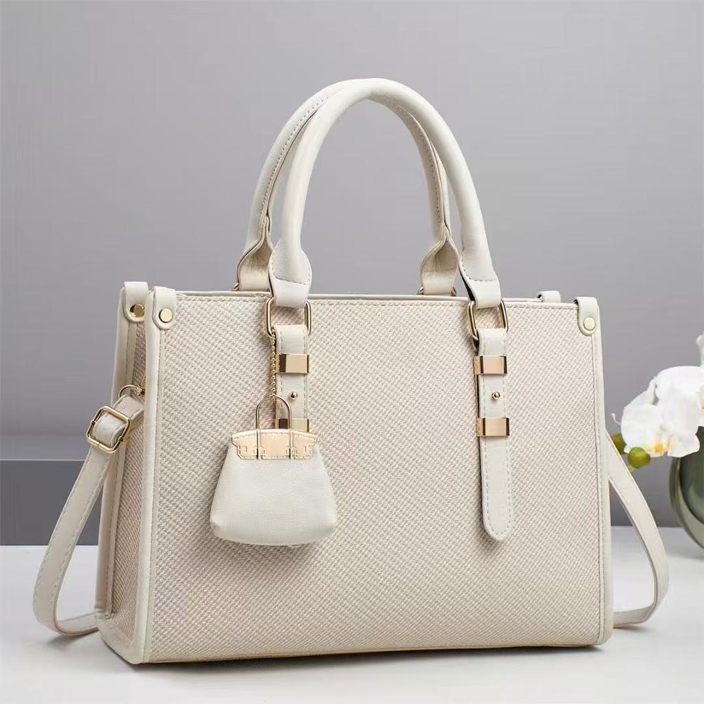 New Fashion Handbag with All Stylish Women's Shoulder Bag Macaron Crossbody Bag Canvas Bucket Bag Women