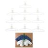 10 Mini Hangers White Coat Dress Doll Plastic Clip Hangers For Doll Wardrobe