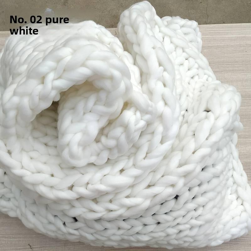 Bearaby Weaving Ultra Coarse Blanket With Solid Color Design For Household Daily